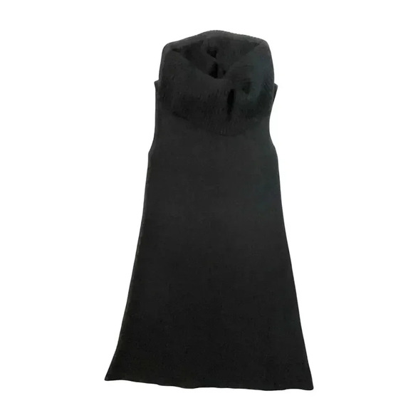 Alice + Olivia Chunky Cowl Neck Sleeveless Sweater Mini Dress -Silk Cashmere - 6 - Picture 1 of 7